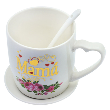 Set de căni ceramice pentru Ziua Mamei, cu logo