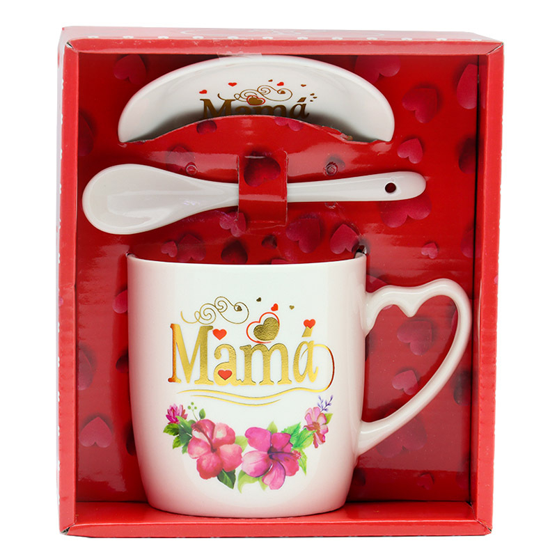 Set de căni ceramice pentru Ziua Mamei, cu logo