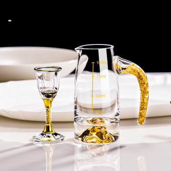 Cupe de băut în stil chinezesc pentru uz casnic, din sticlă cristal, pahare mici de vin elegante cu dozator, set de pahare și suport pentru pahare