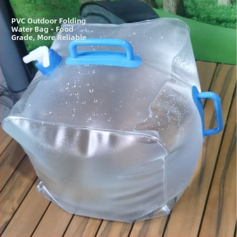 15 L prenosný PVC vodný vak do auta, so kohútikom, skladací
