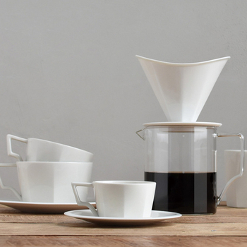 Ceașcă ceramică geometrică pentru cafea - latte și cappuccino, design modern minimalist