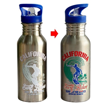 Cană termo din oțel inoxidabil 304,capacitate mare, cu pai, pentru exterior, cană de bere care își schimbă culoarea, personalizare logo