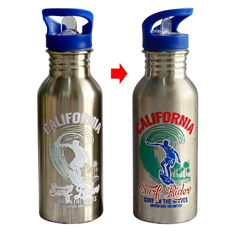 Cană termo din oțel inoxidabil 304,capacitate mare, cu pai, pentru exterior, cană de bere care își schimbă culoarea, personalizare logo