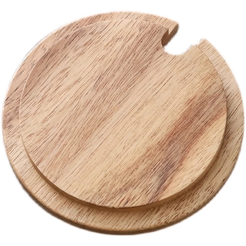 Capac circular universal din lemn de acacie pentru cești, utilizare casnică, multifuncțional pentru căni din ceramică și sticlă
