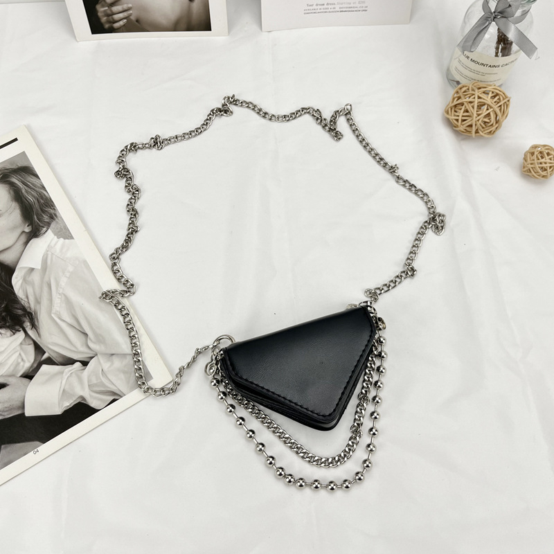 PU mini crossbody torba s geometrijskim uzorkom, trokutni oblik, ženski gradski stil