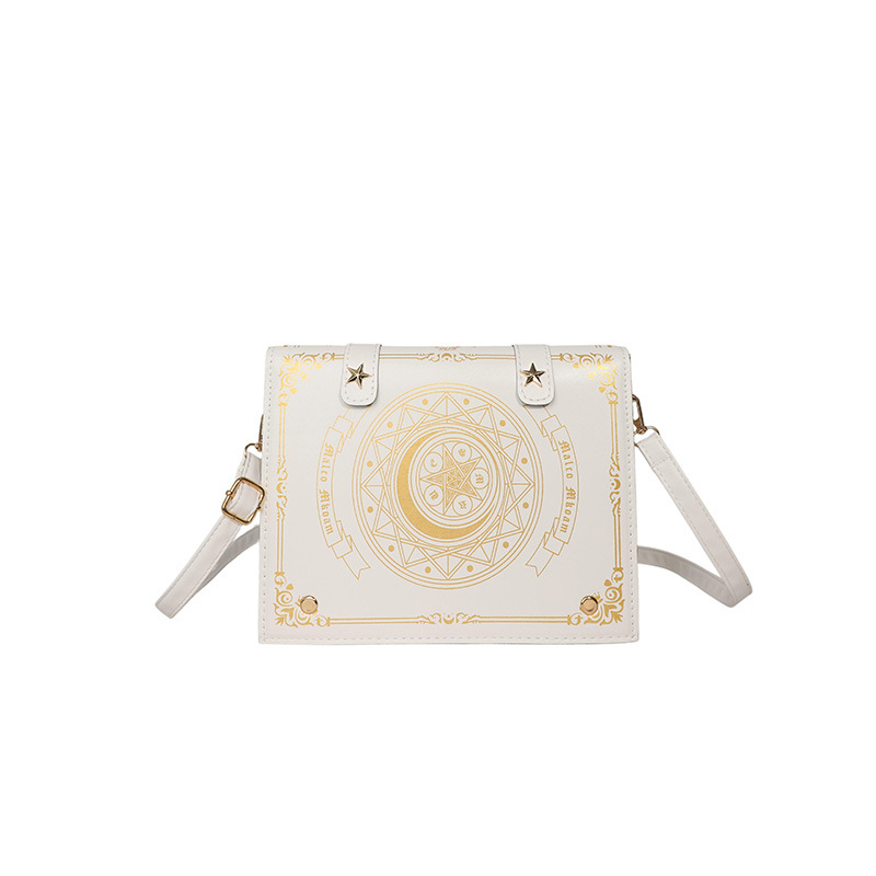 Ženska crossbody torbica Star Moon Magic Book s preklopnim poklopcem, srednja veličina, PU koža, dnevna elegancija