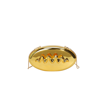 Akrilna ovalna clutch torba s retro metalnom ručkom, večernja crossbody torba