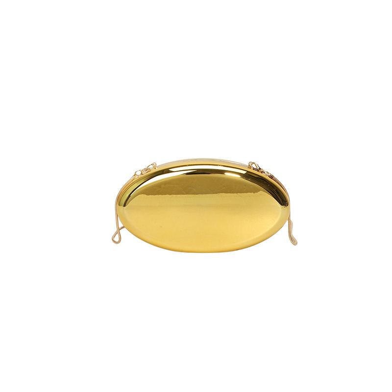 Akrilna ovalna clutch torba s retro metalnom ručkom, večernja crossbody torba