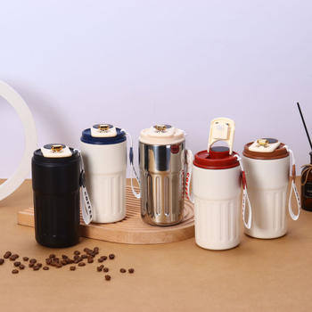 Ceașcă termos din oțel inoxidabil 316, recipient portabil cu afișaj inteligent al temperaturii, ceașcă de cafea, design minimalist, cadou elegant