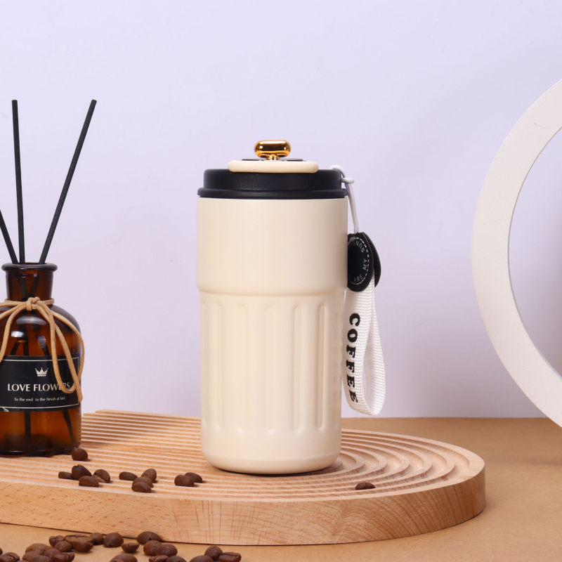 Ceașcă termos din oțel inoxidabil 316, recipient portabil cu afișaj inteligent al temperaturii, ceașcă de cafea, design minimalist, cadou elegant