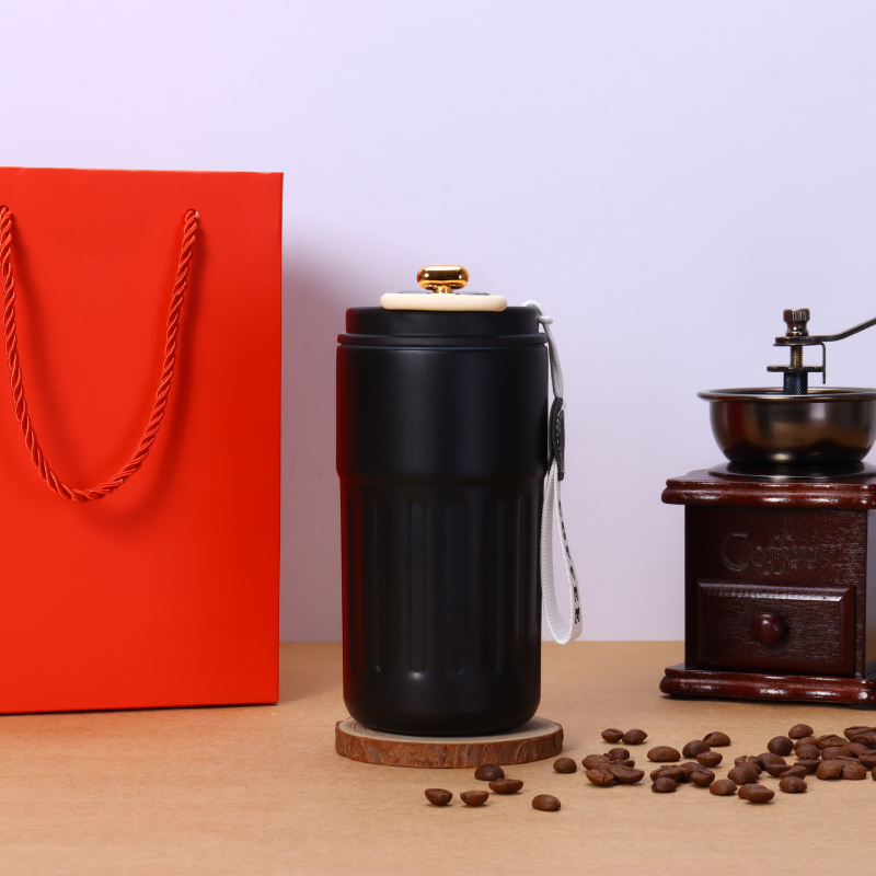 Ceașcă termos din oțel inoxidabil 316, recipient portabil cu afișaj inteligent al temperaturii, ceașcă de cafea, design minimalist, cadou elegant