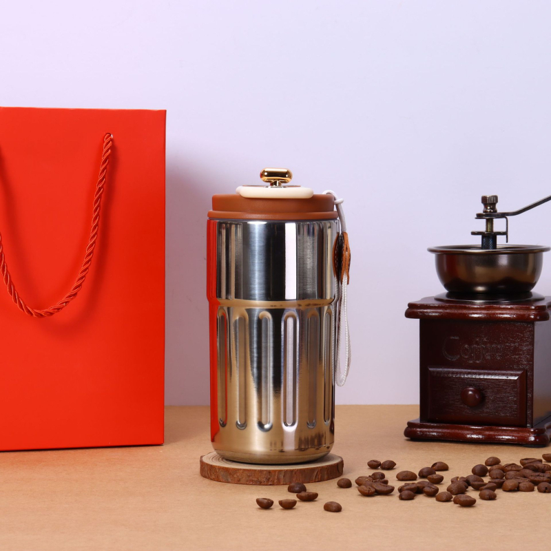 Ceașcă termos din oțel inoxidabil 316, recipient portabil cu afișaj inteligent al temperaturii, ceașcă de cafea, design minimalist, cadou elegant