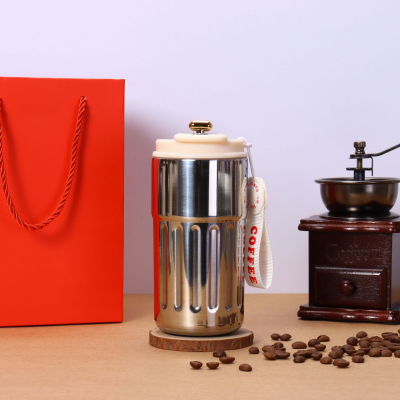 Ceașcă termos din oțel inoxidabil 316, recipient portabil cu afișaj inteligent al temperaturii, ceașcă de cafea, design minimalist, cadou elegant