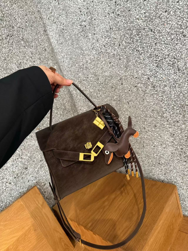 Retro Maillard Postman Kelly torba, mini veličina, crossbody torba preko ramena za svakodnevnu upotrebu, jesen-zima 2025