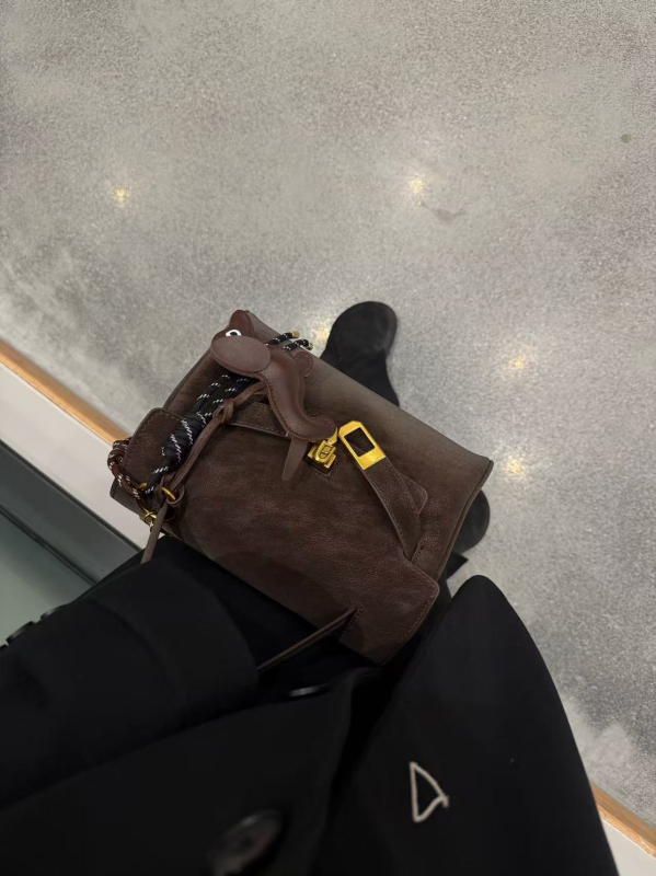 Retro Maillard Postman Kelly torba, mini veličina, crossbody torba preko ramena za svakodnevnu upotrebu, jesen-zima 2025