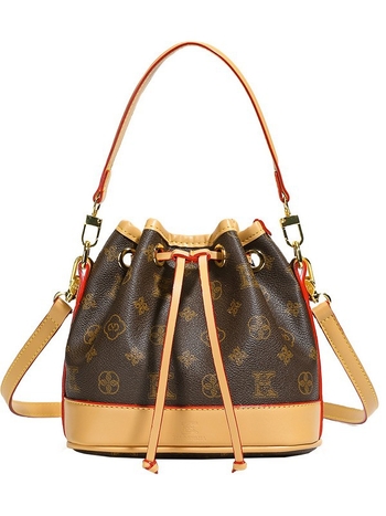Ženska torba s dojmom luksuza, vintage print bucket torba s vezicom, za nošenje na rame ili crossbody