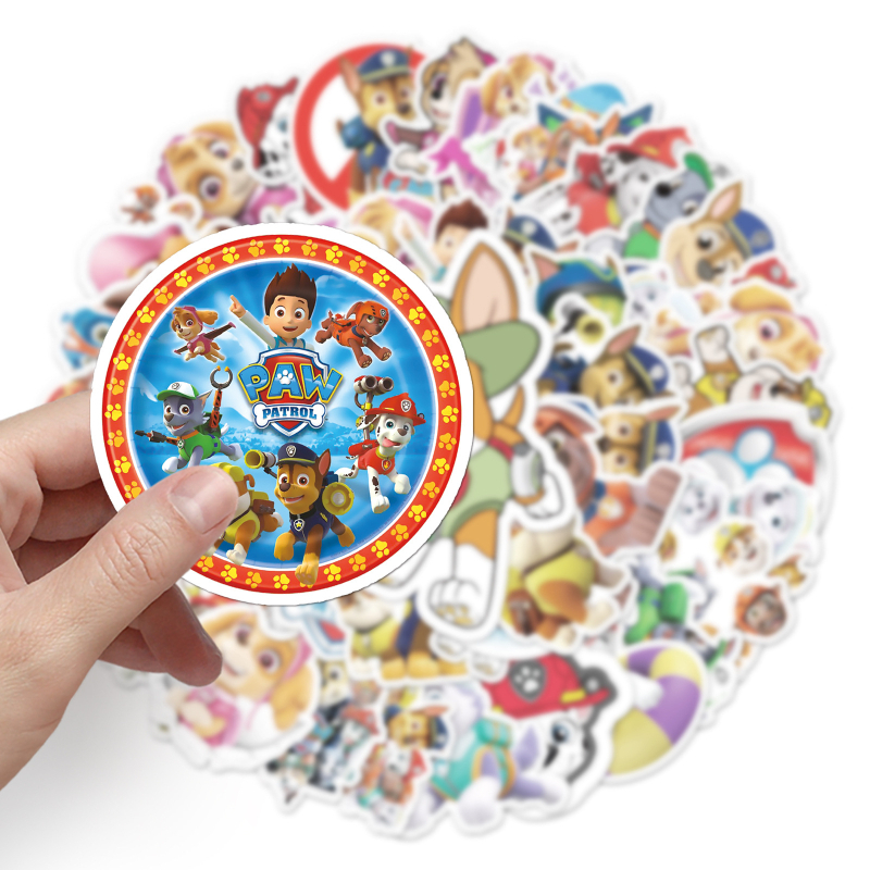 Νέο σετ 50 αυτοκόλλητων Paw Patrol – μοντέλο Α, για αποσκευές, τετράδια, κύπελλα και ηλεκτρικά πατίνια – παιδικό graffiti από κινούμενα σχέδια