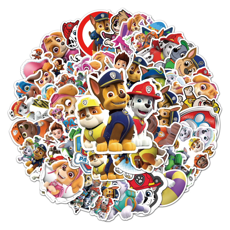 Νέο σετ 50 αυτοκόλλητων Paw Patrol – μοντέλο Α, για αποσκευές, τετράδια, κύπελλα και ηλεκτρικά πατίνια – παιδικό graffiti από κινούμενα σχέδια