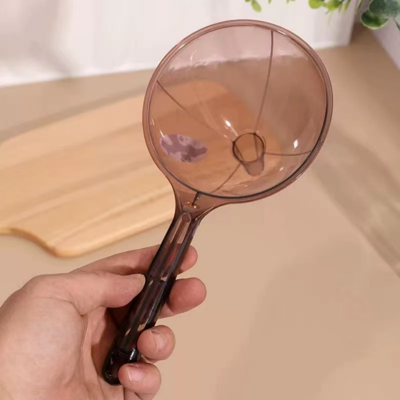 Funnel din plastic transparent pentru lichide, diametru mare, corp îngroșat, mâner lung, bucătărie