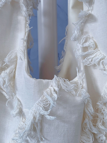 Tie-dye bijela platnena torba s resicama, velika kapaciteta, za učenice i svakodnevnu upotrebu, umjetnički dizajn