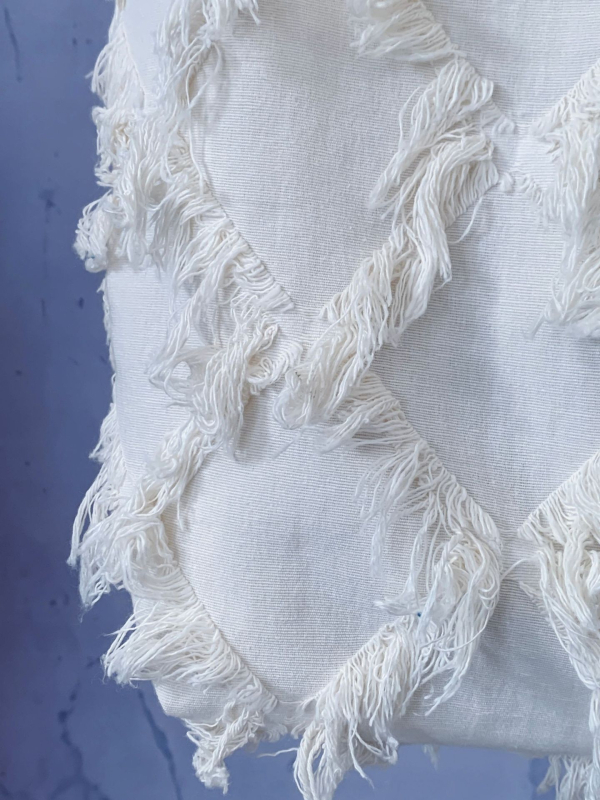 Tie-dye bijela platnena torba s resicama, velika kapaciteta, za učenice i svakodnevnu upotrebu, umjetnički dizajn