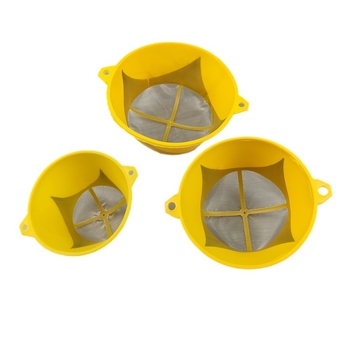 Filtru pentru vopsea și pâlnie – set (mare, mediu, mic)