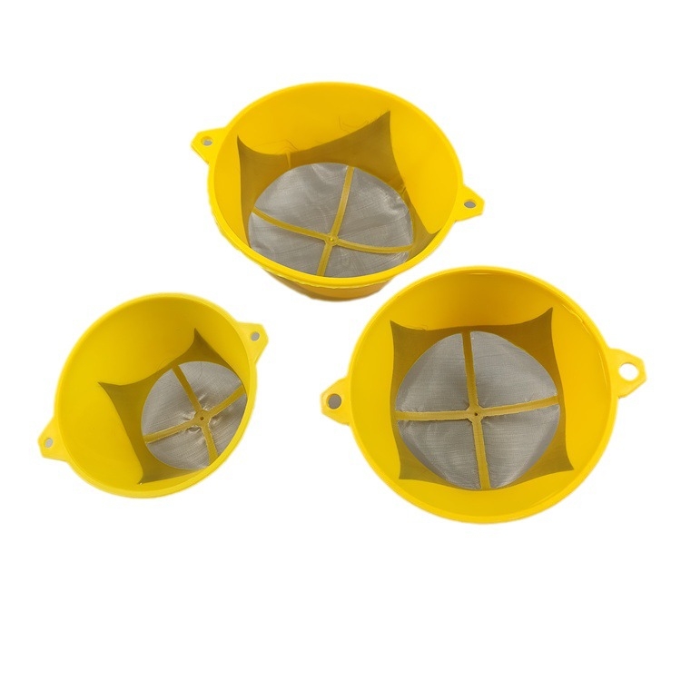 Filtru pentru vopsea și pâlnie – set (mare, mediu, mic)