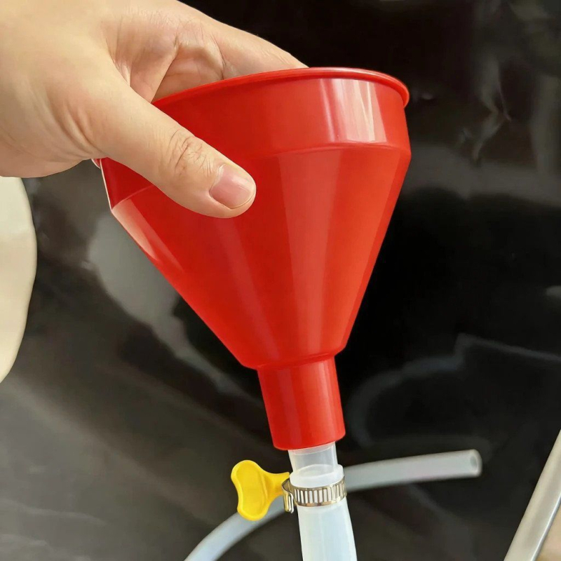 Pâlnie de alimentare pentru uz casnic, cu filtru pentru benzină, ulei de motor, carburanți și apă, tub de uree prelungit, din plastic mare.