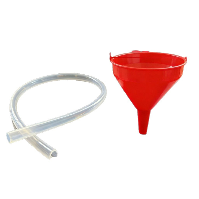 Pâlnie de alimentare pentru uz casnic, cu filtru pentru benzină, ulei de motor, carburanți și apă, tub de uree prelungit, din plastic mare.