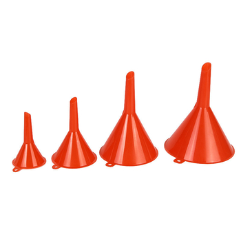 Set de 4 pâlnii pentru ulei pentru mașini și motociclete – pâlnii din plastic pentru ulei de motor, benzină și lichid de parbriz