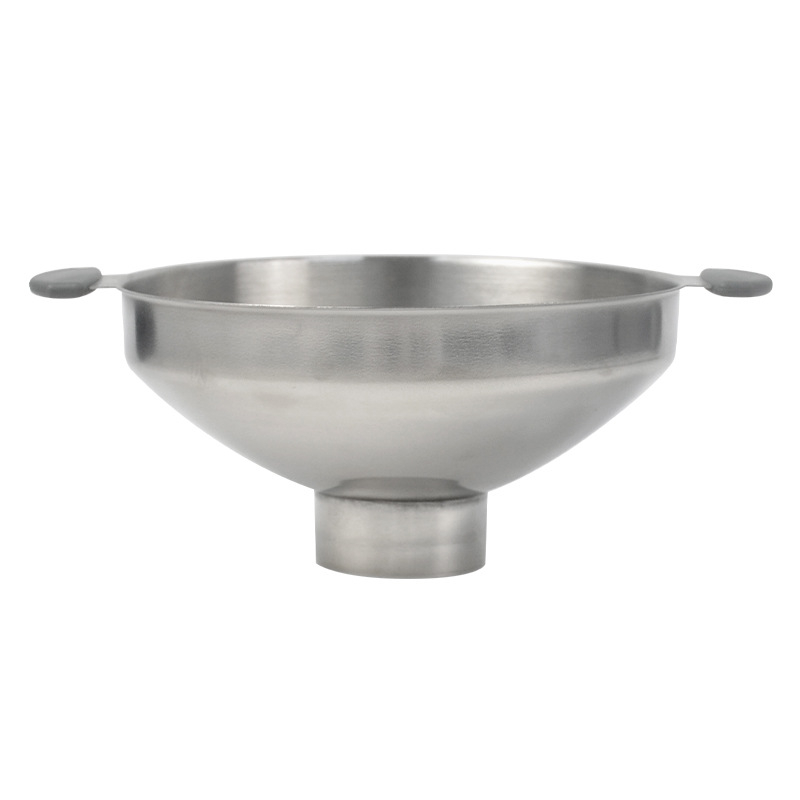 Vas de bucătărie din oțel inoxidabil, diametru mare, cu două urechi, filtru pentru ulei și vin, recipient pentru turnare