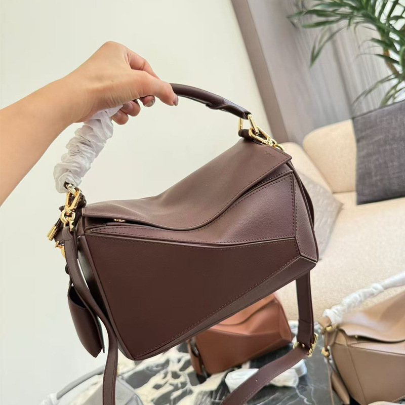 Puzzle PU geometrijska torbica za rame i crossbody, mala veličina, ženska elegantna torba