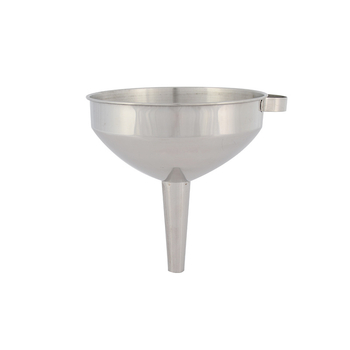 Funnel din oțel inoxidabil pentru turnare, cu plasă de filtrare, diametru mare – accesoriu bucătărie