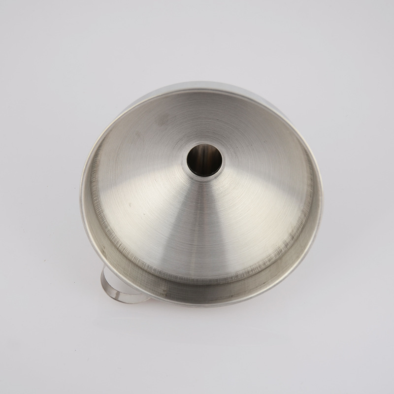 Funnel din oțel inoxidabil pentru turnare, cu plasă de filtrare, diametru mare – accesoriu bucătărie