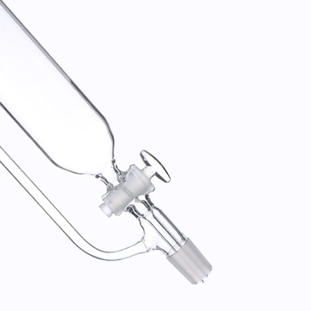 Pâlnie din sticlă cu presiune constantă și pâlnie din PTFE pentru picurare, cilindrică, 100 ml, 250 ml și 500 ml