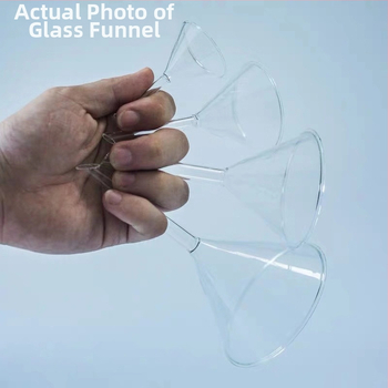 Sklenený trojuholníkový lievik s krátkou trubkou, konický tvar, chemické laboratórium, 40, 60, 75, 90 mm