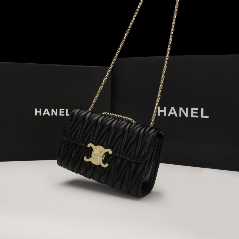 2025 Minimalistička kvadratna torbica s rombom, rameni lancem s kostnom, Chanel inspiriran stil za žene