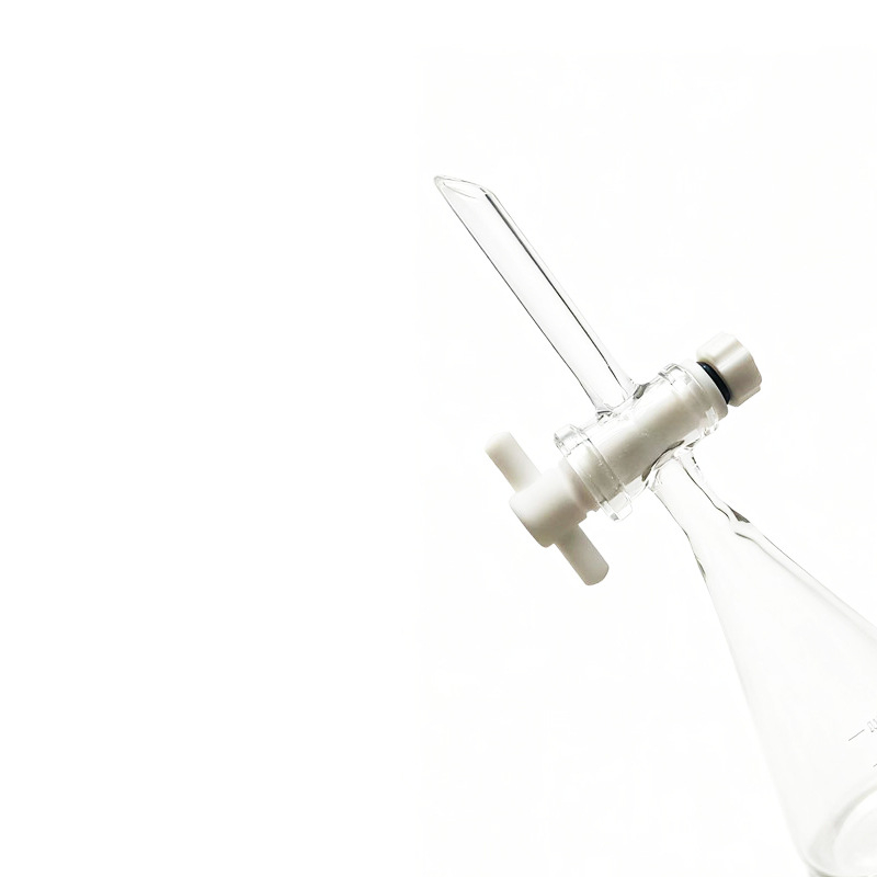 Separatoare în formă de pară, sticlă îngroșată, piston din sticlă PTFE, recipient de laborator sferic-conic pentru adăugare/picurare lichide, cu scară