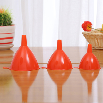 Set de 3 pâlnii colorate din plastic, multifuncționale, pentru vin și ulei