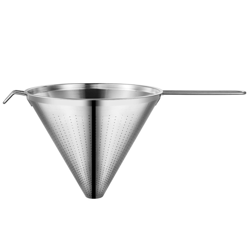 Filtru conic din oțel inoxidabil 304 pentru ceai cu lapte, filtru fin, mărime mare
