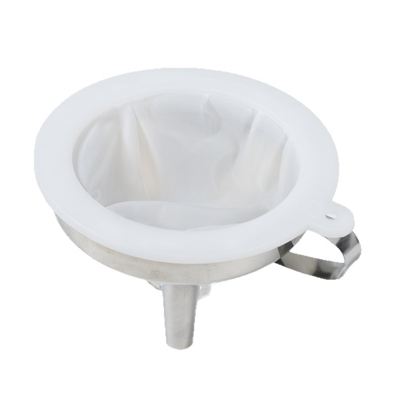 Pălnie din oțel inoxidabil 304 cu plasă de filtrare PP din nylon, pentru lichior, lapte de soia, apă și ulei, diametru mic