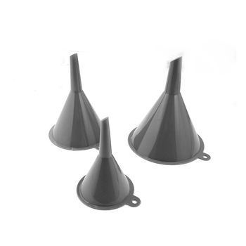 Set de trei pâlnii din plastic pentru bucătărie, design triunghiular, pentru separarea lichidelor, filtru multifuncțional pentru ulei și vin.