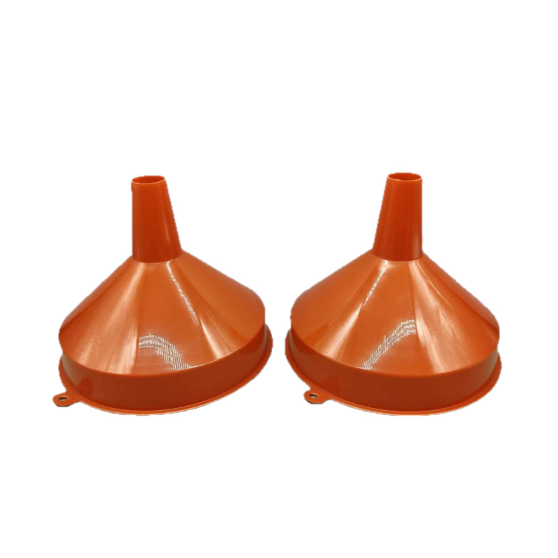 Pâlnie roșie din plastic, mare, 18 cm, cu unealtă de distribuție a uleiului