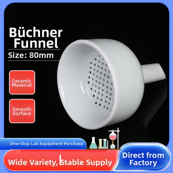 Buchner keramický filtračný trychtýľ, porcelán, 80 mm, na filtráciu pod odsávaním