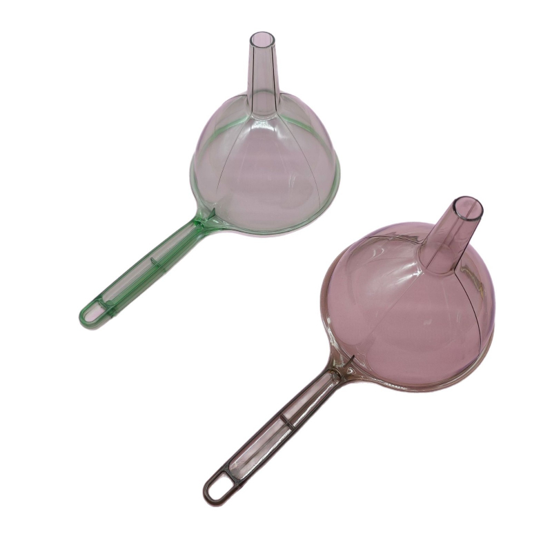 Pâlnie din plastic transparentă, mâner lung, diametru mare, îngroșată, pentru uz casnic