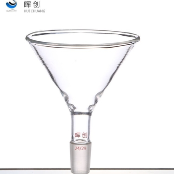 Palnie din sticlă triunghiulară pentru alimentare, gură șlefuită, diametre 50/60/75/90/100/120 mm, filtru de aspirație