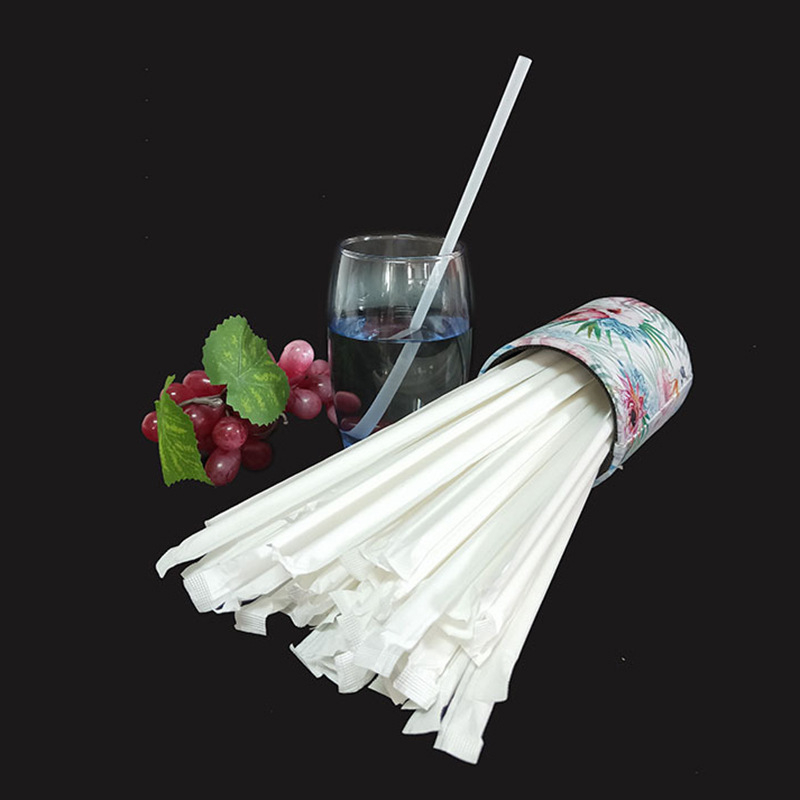Jednokratne PLA slamke, biološki razgradljive, ekološki prihvatljive, pojedinačno pakirane, prehrambene kvalitete, bijele, debele za napitke i sojino mlijeko, 6–230 mm