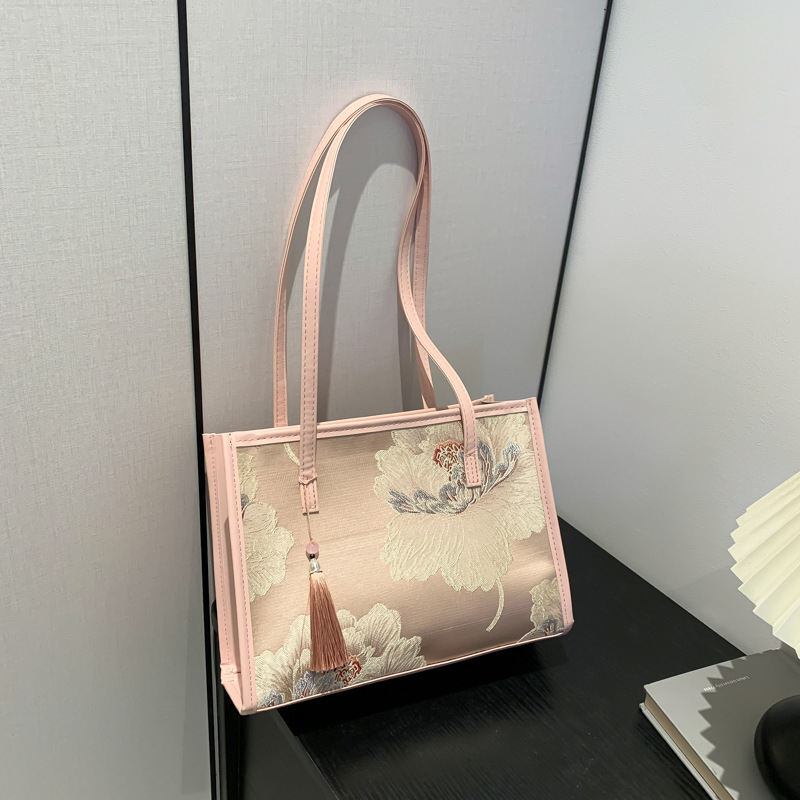 Ženska torba u kineskom stilu s retro dizajnom, jacquard tote torba, velikog kapaciteta