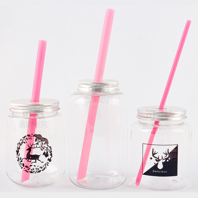 Ροζ καλαμάκια μιας χρήσης για bubble tea, ατομικά συσκευασμένα, ευρύς διάμετρος PP, 200 τεμάχια