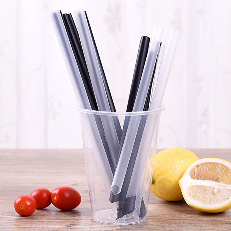 Duge prozirne slamke za bubble tea, deblje, 1000 komada, pojedinačno pakirane